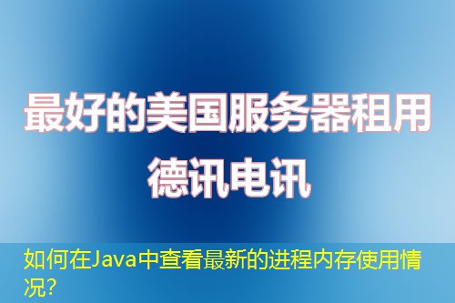 如何在Java中查看最新的進程內(nèi)存使用情況？