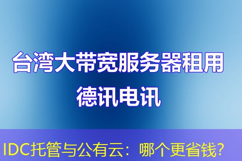 IDC托管與公有云：哪個更省錢？