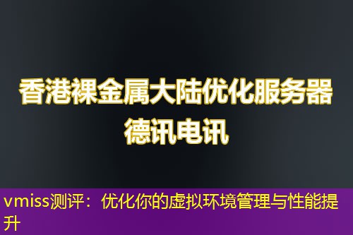 vmiss測(cè)評(píng)：優(yōu)化你的虛擬環(huán)境管理與性能提升