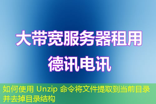 如何使用 Unzip 命令將文件提取到當前目錄并去掉目錄結構